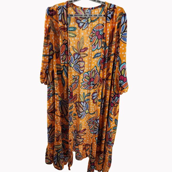 Tabitha Brown Other - Tabitha Brown for Target Size 4X Womens Orange Floral Swim Cover Up Belted